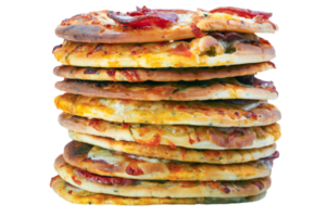 pila de mini pizzas png