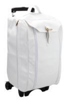 White travel bag with wheels png