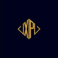 XP initial monogram square logo design ideas vector