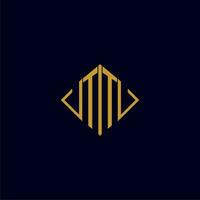 TT initial monogram square logo design ideas vector