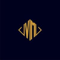 VM initial monogram square logo design ideas vector