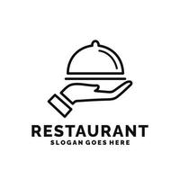 restaurante, resto, comida corte, café logo vector