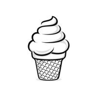 Ice cream icon isolated on white background vector