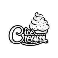 vector de diseño de logotipo de helado