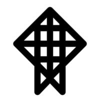 ketupat de Ramadán mes contorno icono conjunto vector