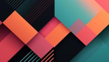 Simple minimalist retro color trendy background abstract colorful wallpaper and backdrop. Artistic digital art 3d rendering geometric line stripe bar element design material. photo