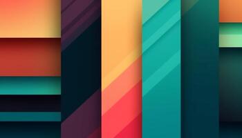 Simple minimalist retro color trendy background abstract colorful wallpaper and backdrop. Artistic digital art 3d rendering geometric line stripe bar element design material. photo