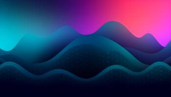 Simple minimalist retro color trendy background abstract colorful wallpaper and backdrop. Artistic digital art 3d rendering geometric line stripe bar element design material. Panoramic mountain wave. photo