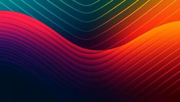 Simple minimalist retro color trendy background abstract colorful wallpaper and backdrop. Artistic digital art 3d rendering geometric line stripe bar element design material. wave. photo