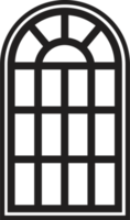 gotisch venster. wijnoogst gebrandschilderd glas kerk kader. element van traditioneel Europese architectuur png