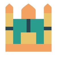 mezquita de Ramadán mes plano icono conjunto vector