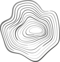 árbol anillos orgánico modelo. topografía línea círculo. naturaleza ondulado contorno forma. topográfico icono png