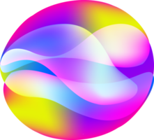 Liquid gradient shape. Fluid abstract color background. Holographic organic 3D design. Neon futuristic element. Blend bubble png