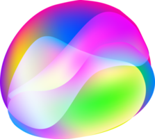 Liquid gradient shape. Fluid abstract color background. Holographic organic 3D design. Neon futuristic element. Blend bubble png