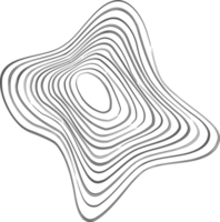 träd ringar organisk mönster. topografi linje cirkel. natur vågig kontur form. topografisk ikon png