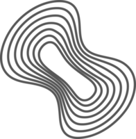 Tree rings organic pattern. Topography line circle. Nature wavy contour shape. Topographic icon png