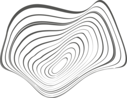 albero anelli biologico modello. topografia linea cerchio. natura ondulato contorno forma. topografica icona png