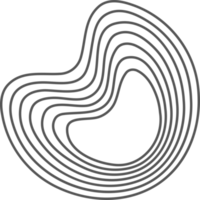 arbre anneaux biologique modèle. topographie ligne cercle. la nature ondulé contour forme. topographique icône png