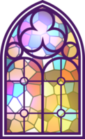 Gotico finestra. Vintage ▾ macchiato bicchiere Chiesa telaio. elemento di tradizionale europeo architettura png
