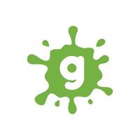 Letter G splash initial logo vector