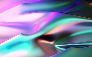 Holographic iridescent textured wallpaper. . photo