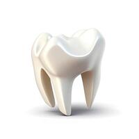 3D design of tooth over white background. . photo