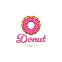 Flat donut logo design vector concept illustration idea