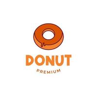 Flat donut logo design vector concept illustration idea