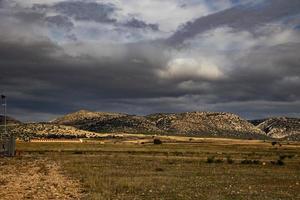 l calm autumn mountain landscape from aragon spain photo