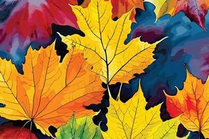 colorful autumn leaves background design vector