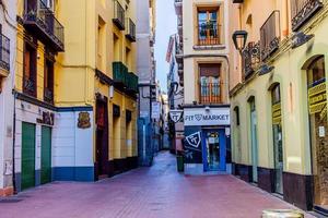 quiet historic streets in the old town of Zaragoza, Spain photo