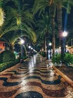 urban landscape with promenade resort in spain Alicante on a sunny day photo