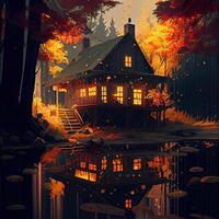 Autumn Cottage House - photo