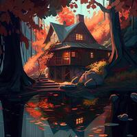 Autumn Cottage House - photo