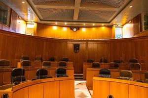 empty parliament hall of aragon spain in Zaragoza photo