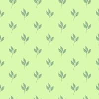 Simple leaves Seamless pattern. Decorative forest leaf endless wallpaper. Organic background. vector