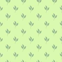 Simple leaves Seamless pattern. Decorative forest leaf endless wallpaper. Organic background. vector