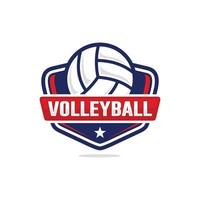 Volleyball logo design vector