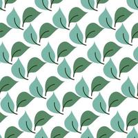 Seamless pattern with green leaves vector illustration