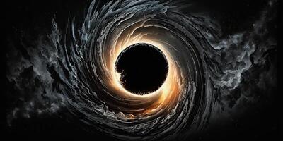 illustration of a black hole photo