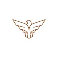 Eagle wings line simple logo vector