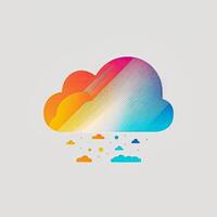 generativo ai ilustración de un nube logo foto