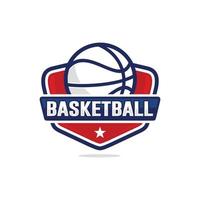 baloncesto logo diseño vector