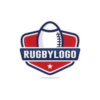 rugby logo diseño vector