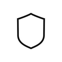 Shield security icon isolated on white background vector