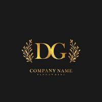 DG Initial beauty floral logo template vector