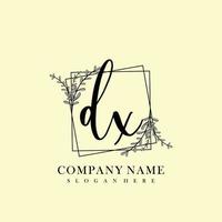 DX Initial beauty floral logo template vector