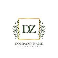 DZ Initial beauty floral logo template vector