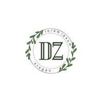 DZ Initial beauty floral logo template vector