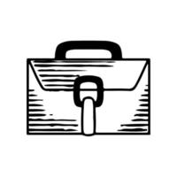 Hand drawn Briefcase vector